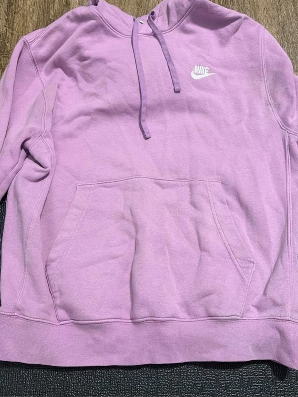 Nike Women's Lavender Crewneck Hoodie with White Logo